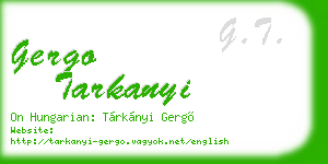 gergo tarkanyi business card