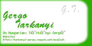 gergo tarkanyi business card